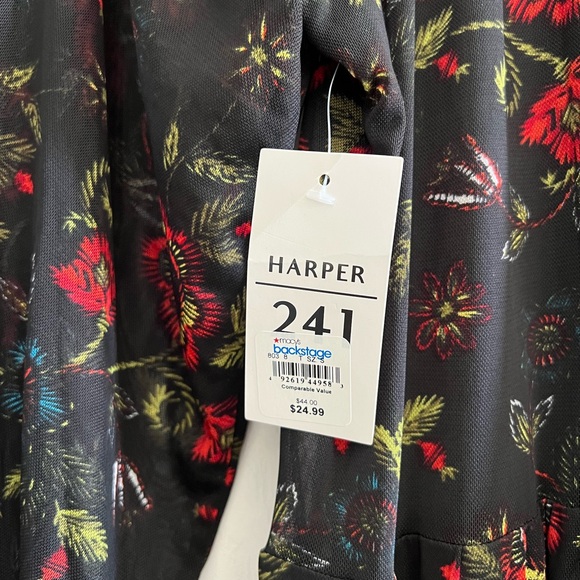 Floral mesh fabric dress - Picture 3 of 5